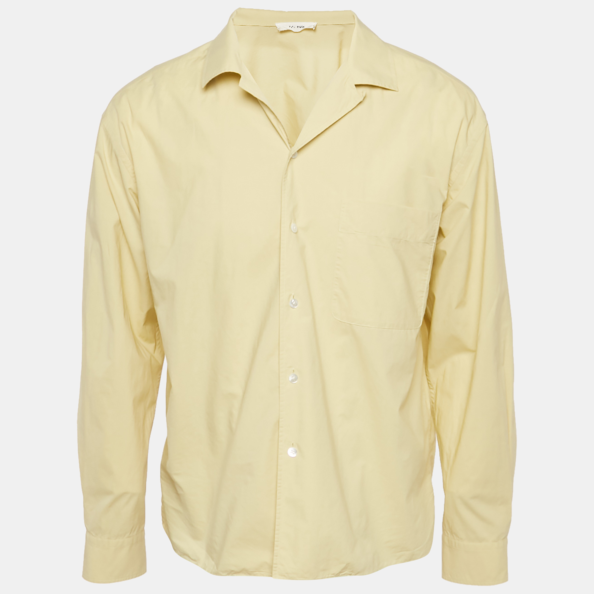 

The Row Yellow Cotton Elijas Camp Collar Shirt S