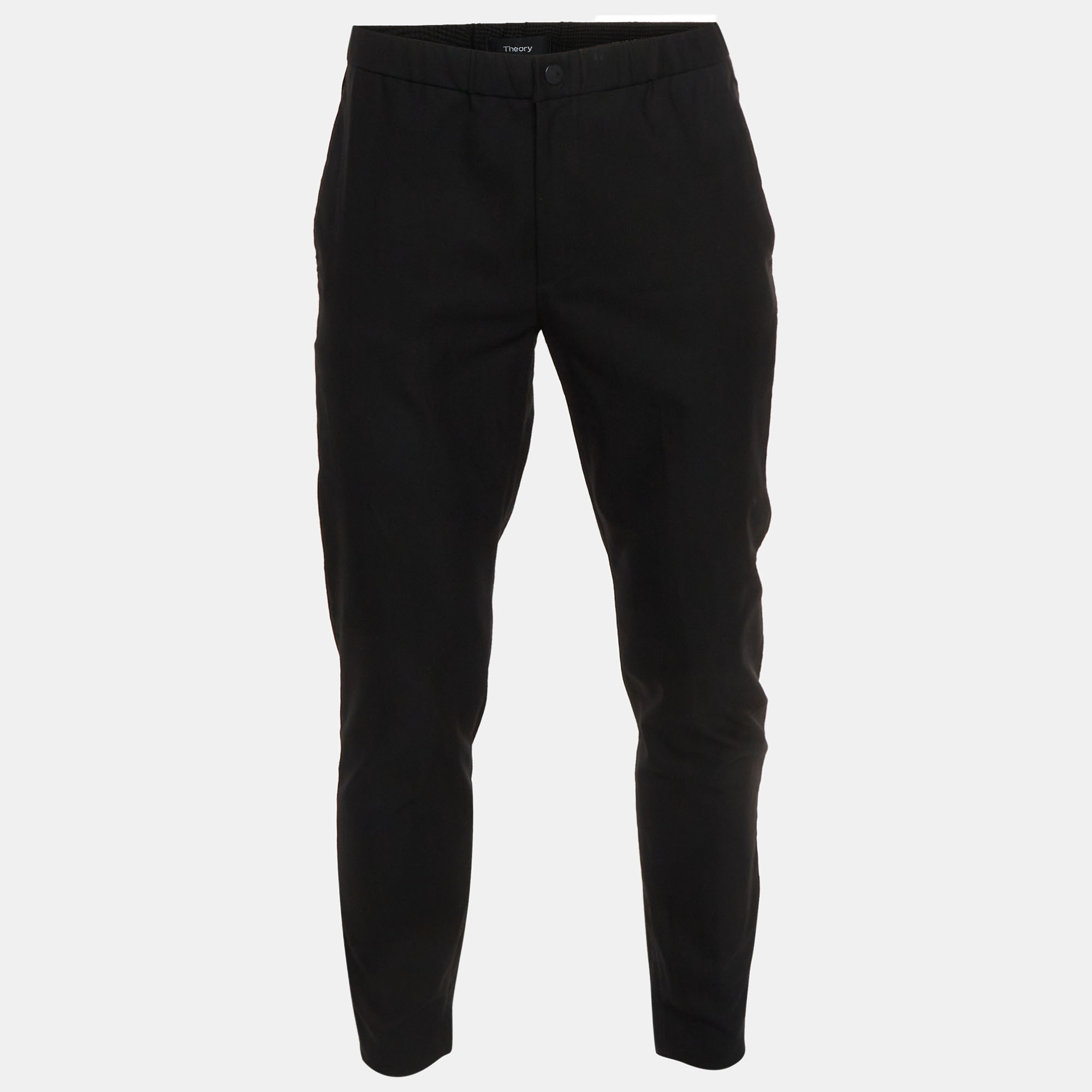 Theory Black Crepe Zip Detail Terrance Zh Casual Pants S