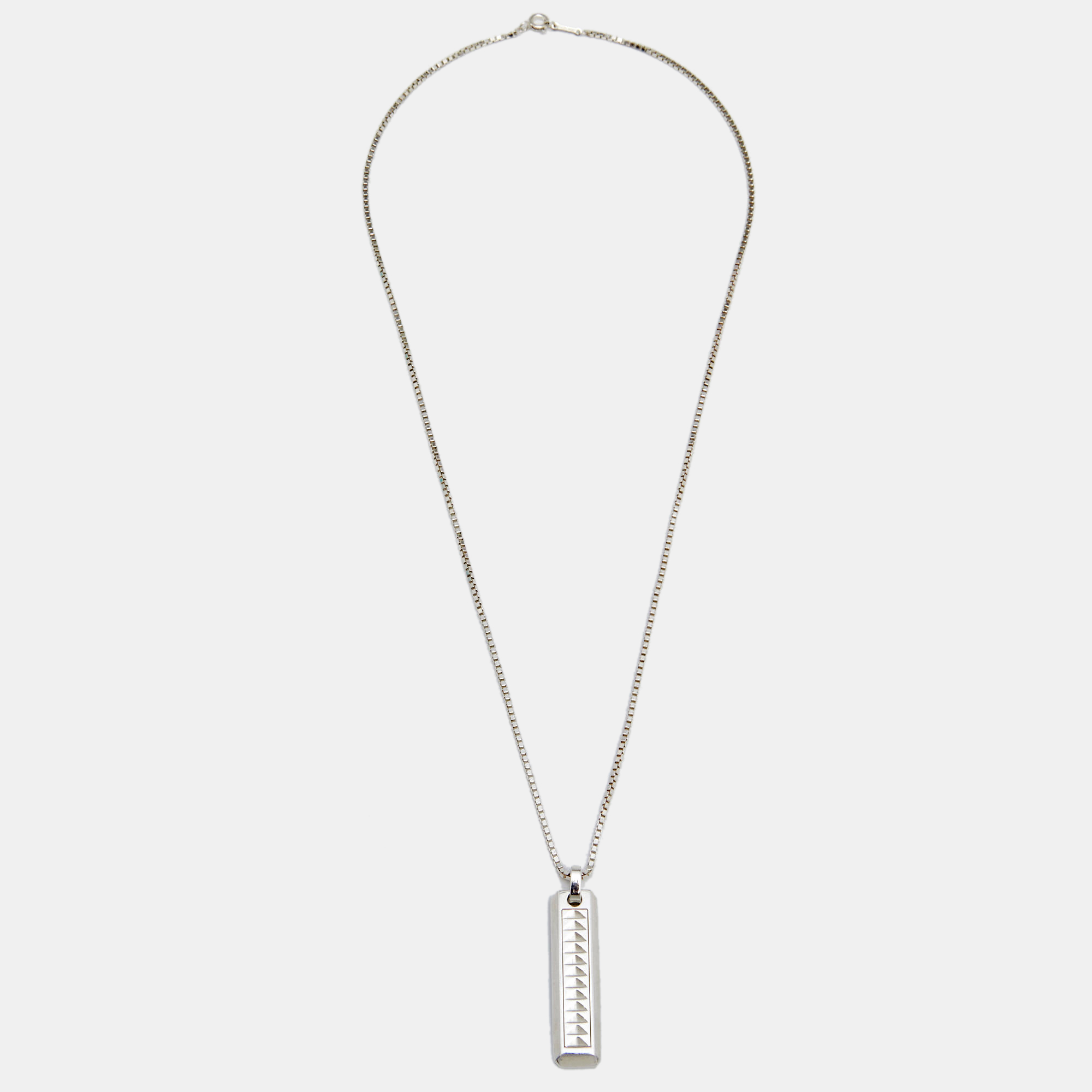 

Tiffany & Co. Paloma Picasso Caliper Silver Bar Tag Necklace