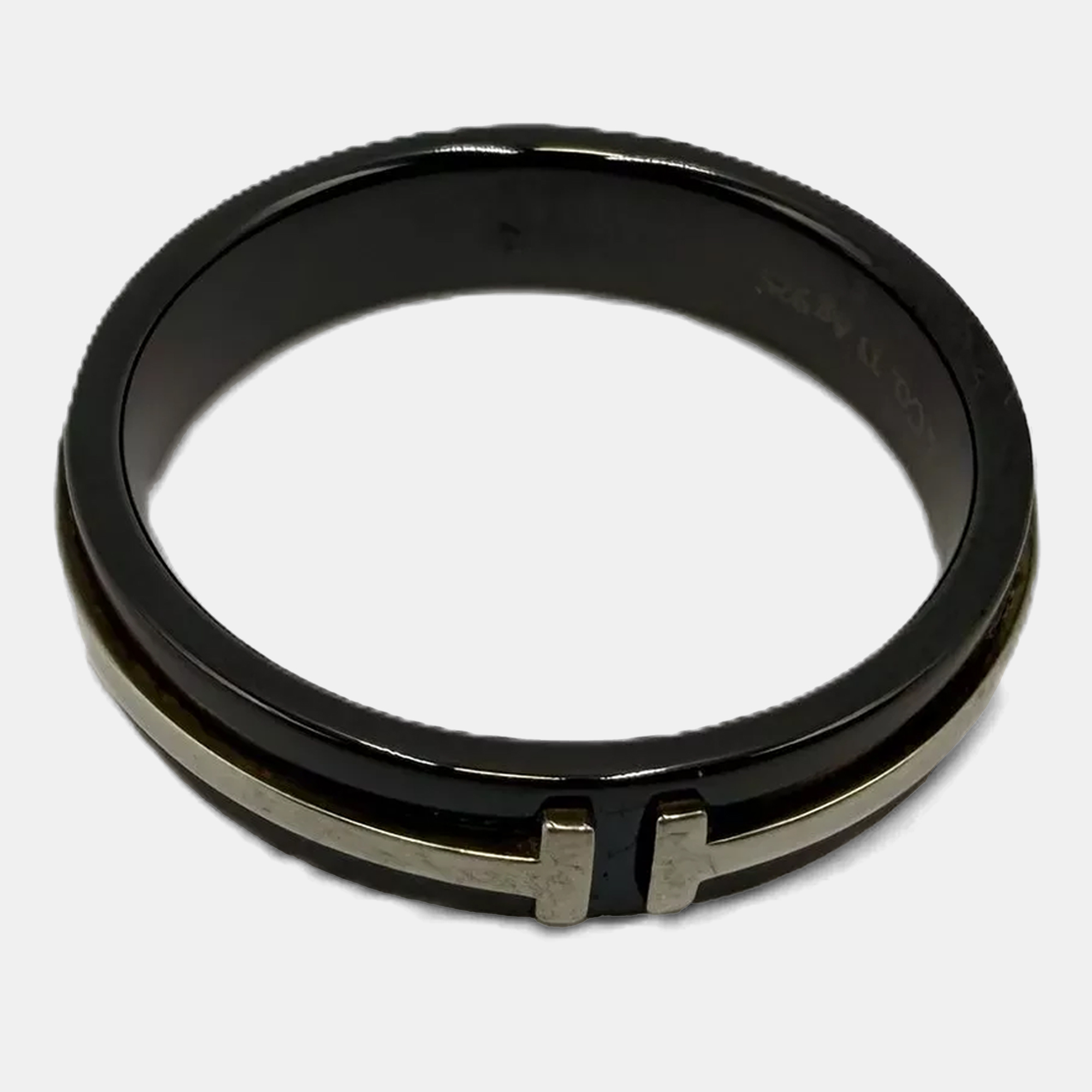 

Tiffany & Co. T Two Silver/Black Titanium Ring