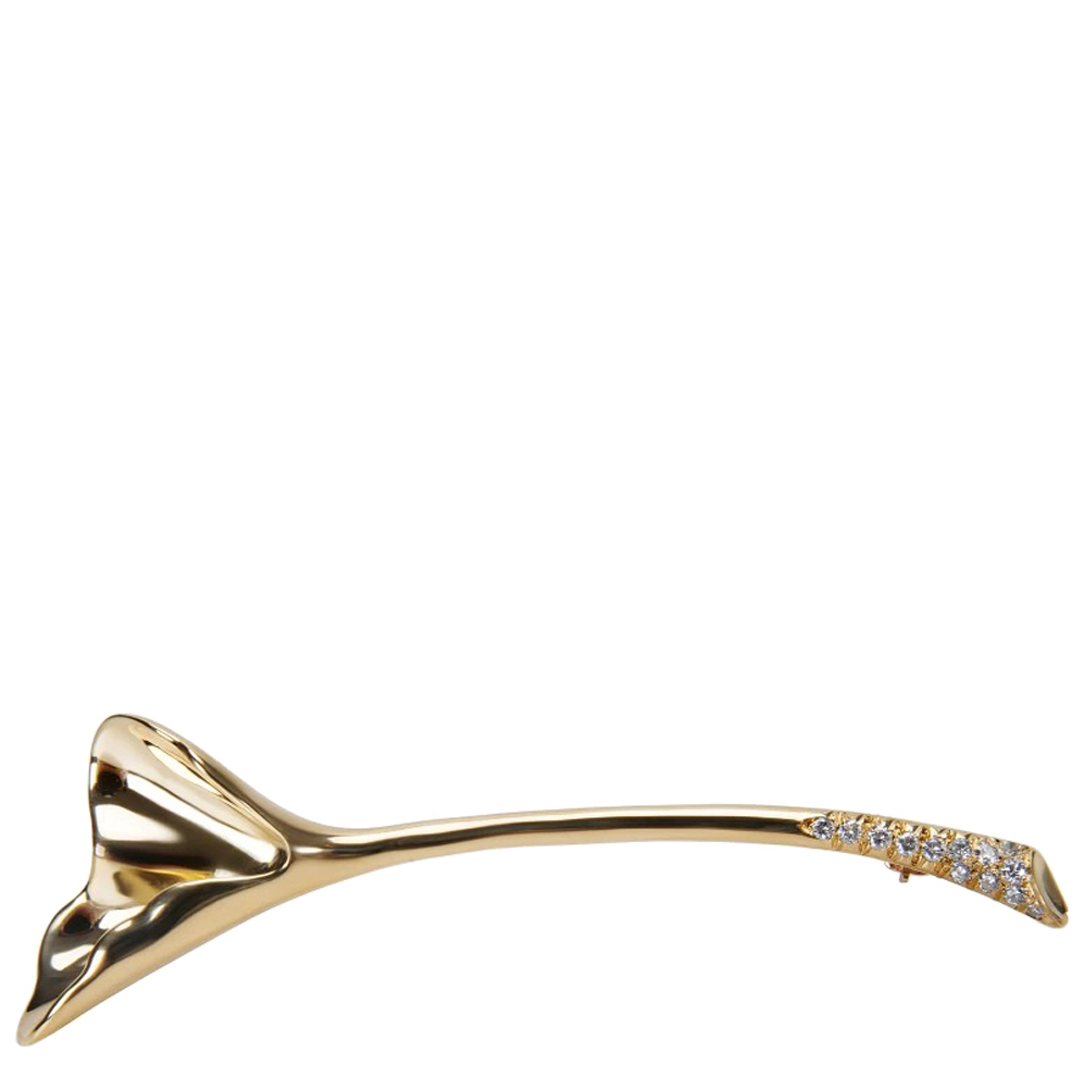 Tiffany & Co. 0.13 CTW Diamond 18K Yellow Gold Brooch 