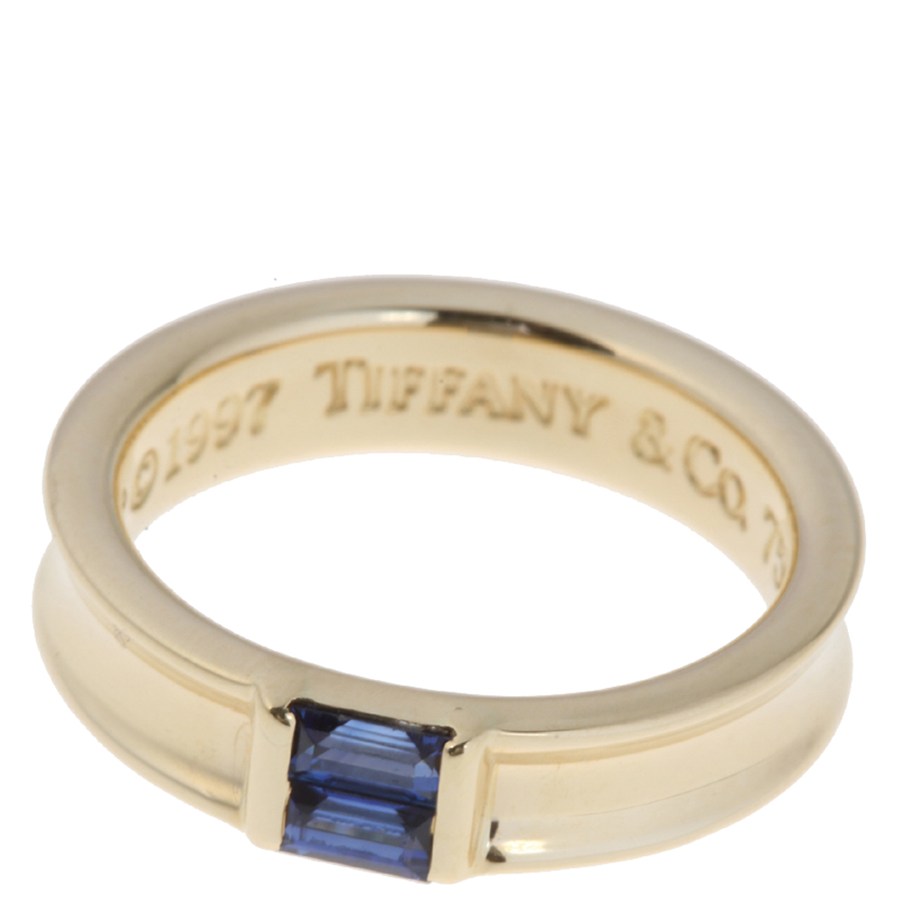 

Tiffany & Co. Stacking Sapphire 18K Yellow Gold Ring Size