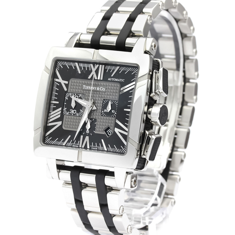 

Tiffany & Co. Black Stainless Steel and Rubber Atlas Z1100.82.12A1 Men's Wristwatch