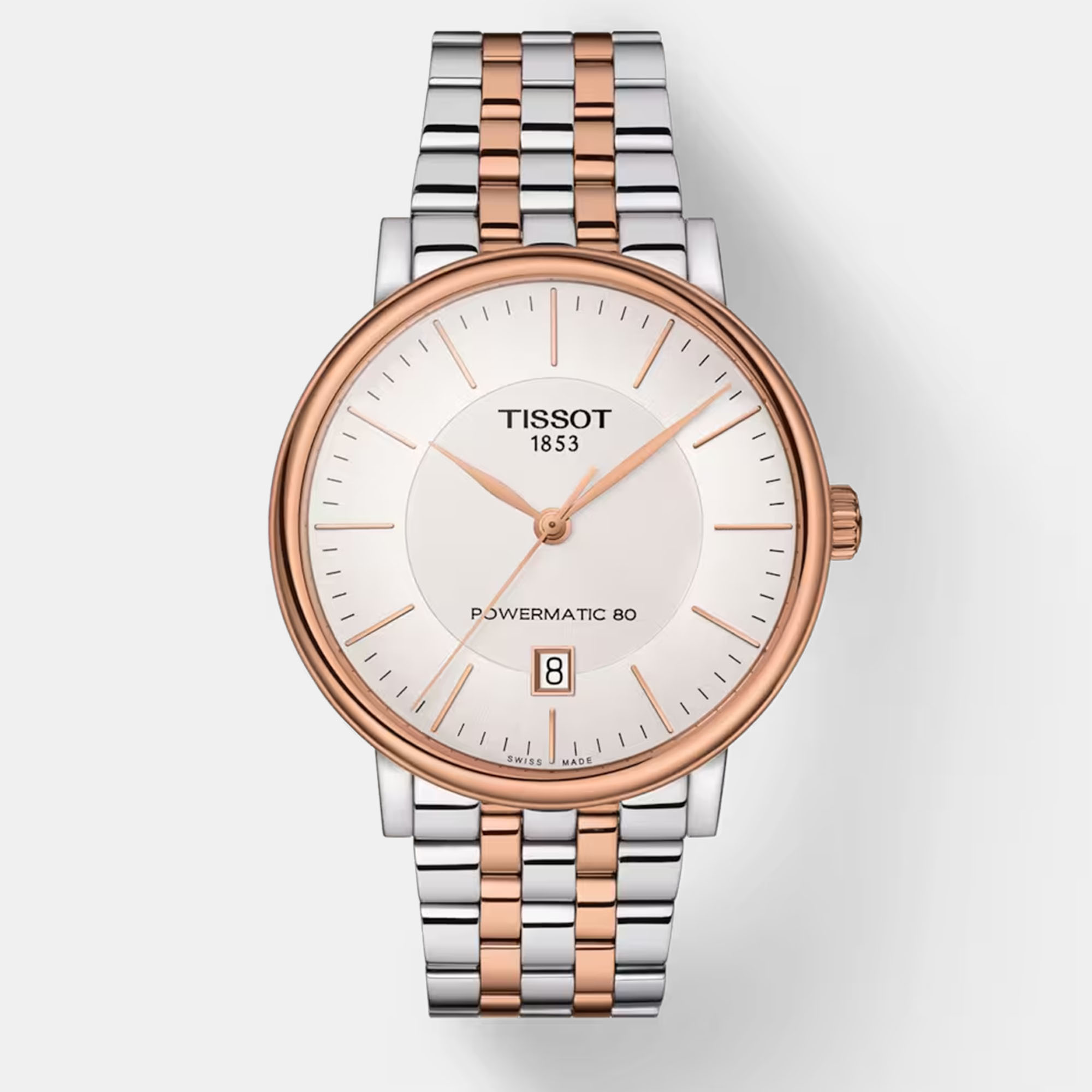 

Tissot Carson Premium Powermatic 80 T122.407.22.031.01 Rosegold stainlesssteel watch, Silver