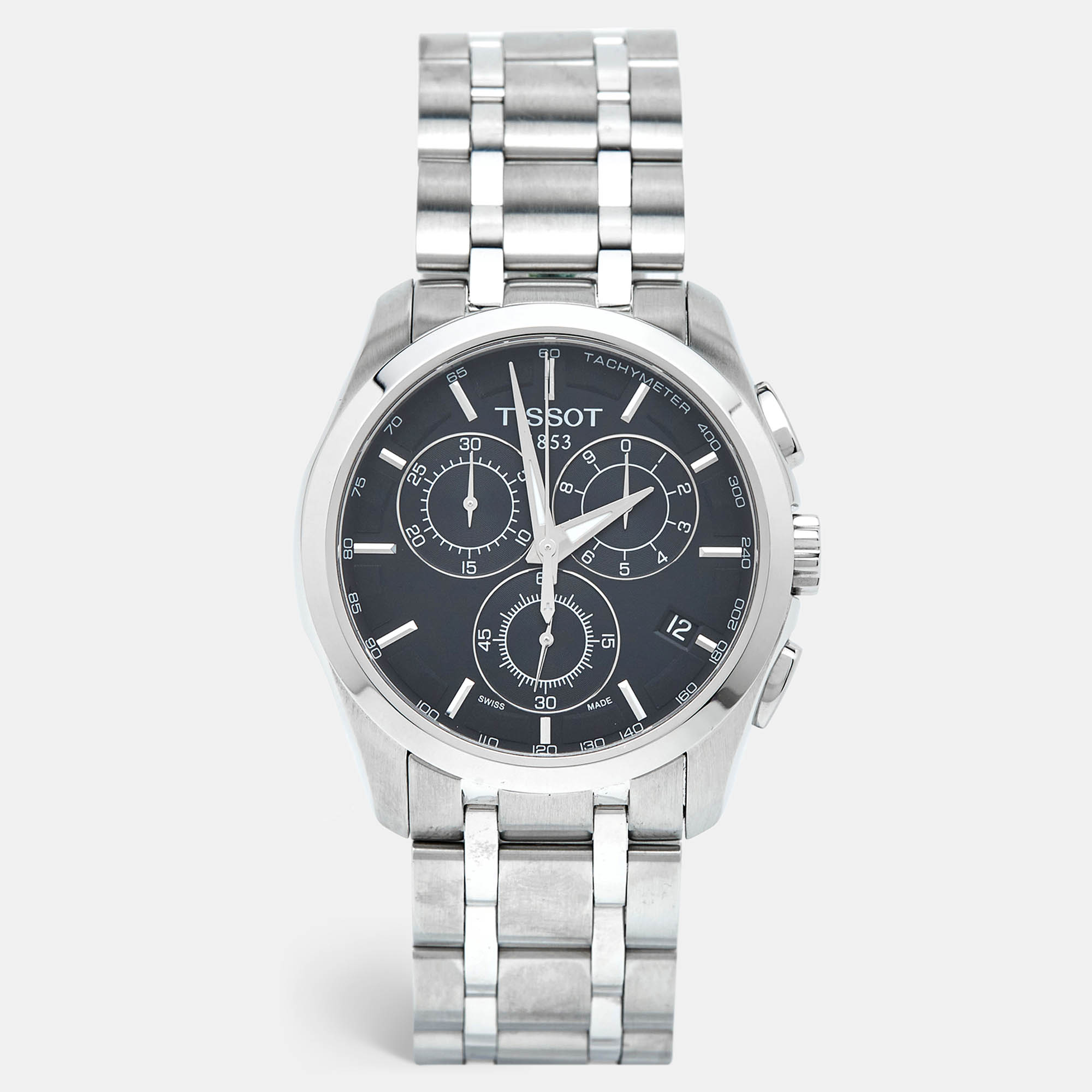 

Tissot Black Stainless Steel Couturier T035.617.11.051.00 Men's Wristwatch, Silver