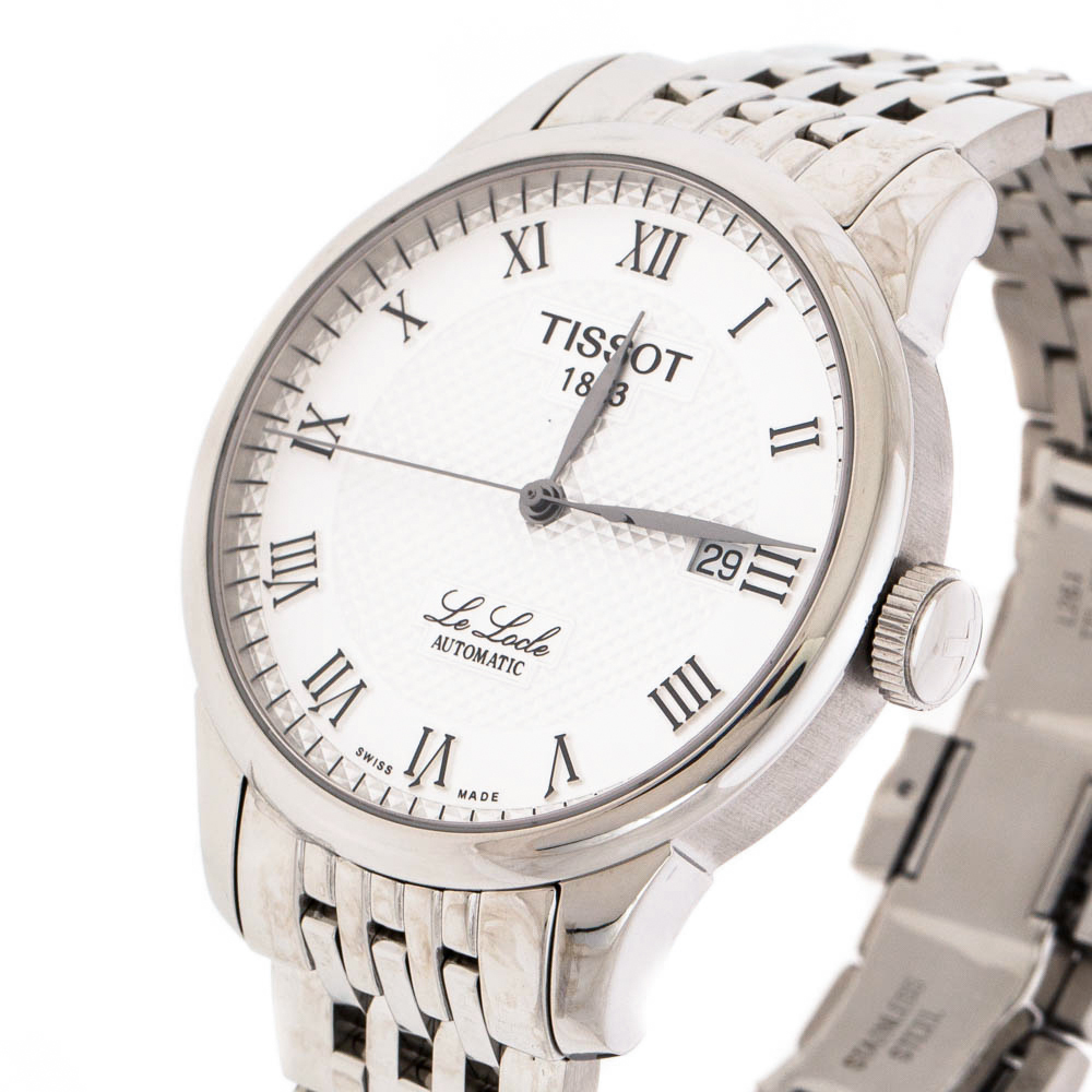 

Tissot Silver White Stainless Steel T-Classic Le Locle T41.1.423.33 Men's Wristwatch