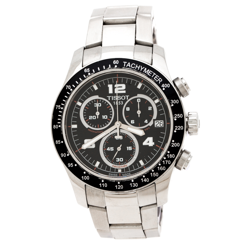 Tissot Black Stainless Steel V8 T039417A Men's Wristwatch 42 mm