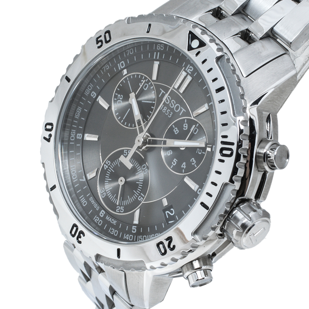 

Tissot Grey Stainless Steel PRS200 T067417A Men's Wristwatch, Silver