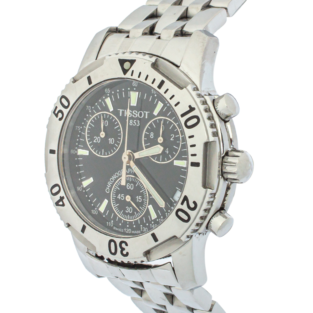 

Tissot Black Stainless Steel Chronograph T-Sport PRS200 Men's Wristwatch