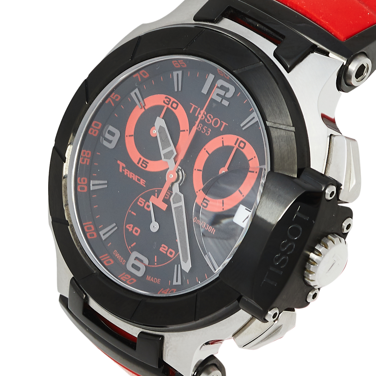 

Tissot Black PVD Stainless Steel T-Race T048417A Men's Wristwatch