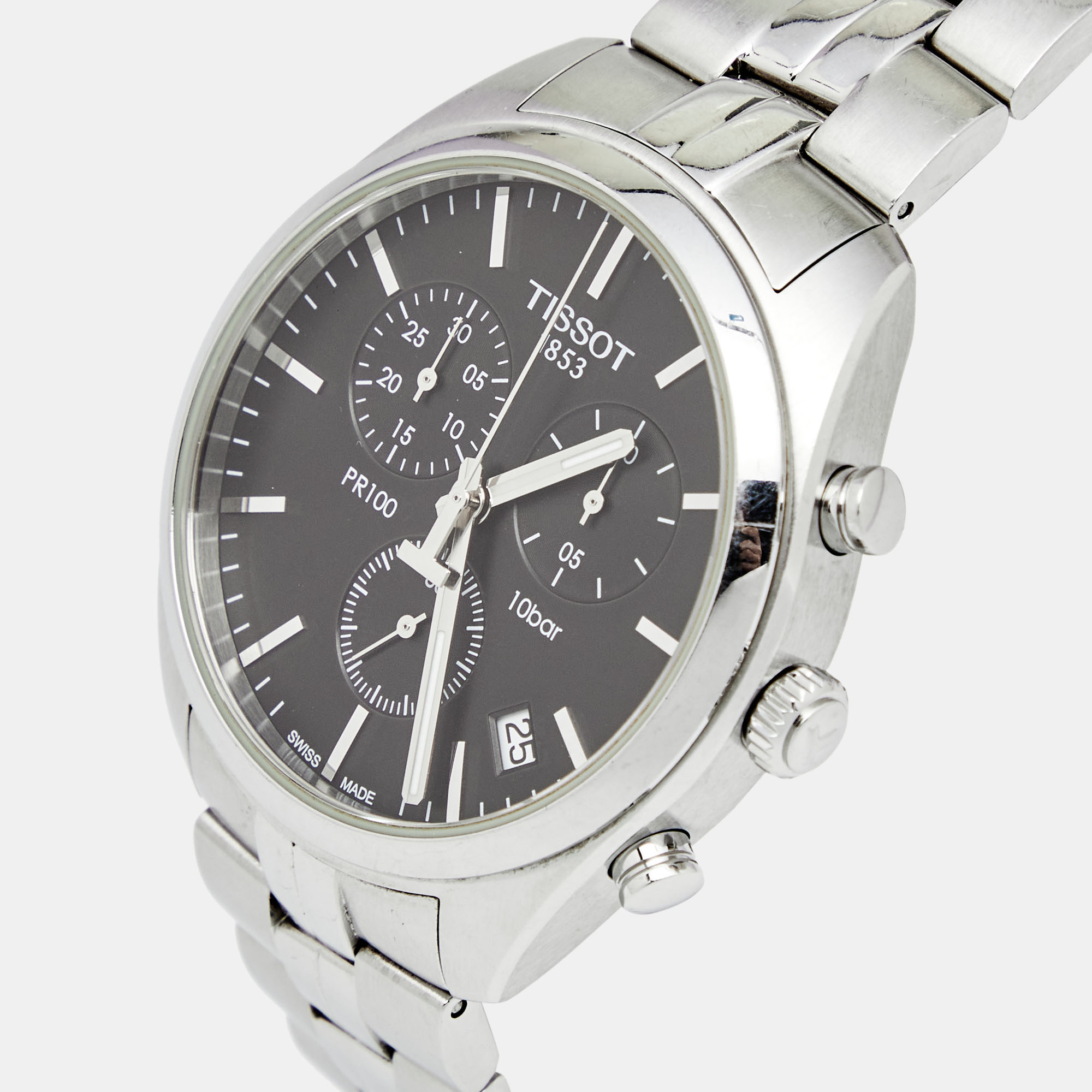 

Tissot Black Stainless Steel PR100 T101.417.11.051.00 Men's Wristwatch