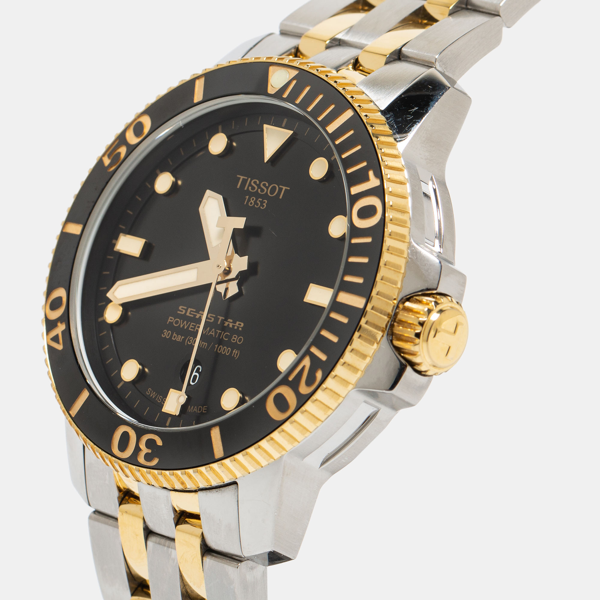 

Tissot Black Two Tone Stainless Steel Seastar T120.407.22.051.00 Men's Wristwatch