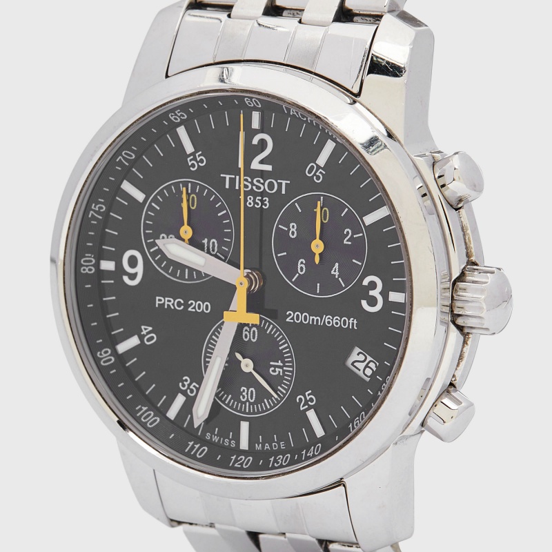 

Tissot Black Stainless Steel PRC200 T-Sport T17.1.586.52 Men's Wristwatch, Tan