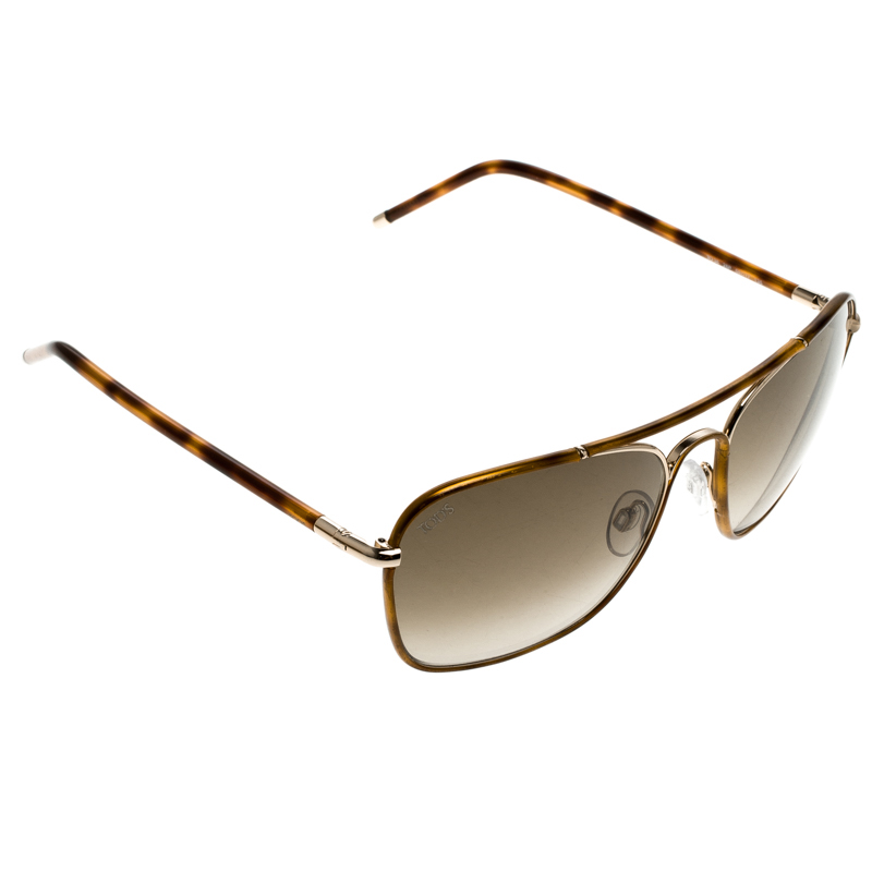 Tod's Brown To 36 28P Square Sunglasses