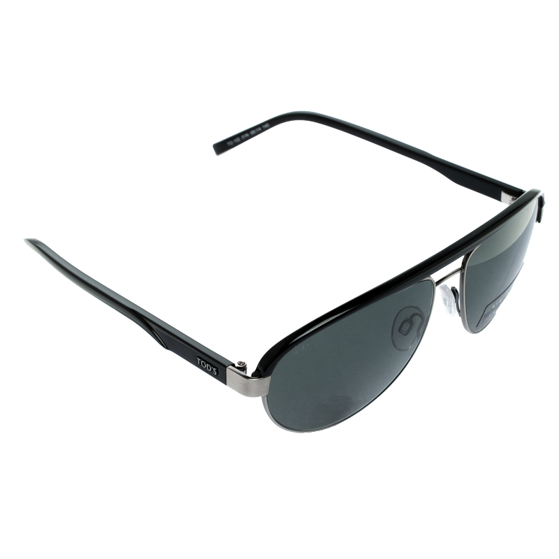 Tod's Black TO102 01N Aviator Sunglasses