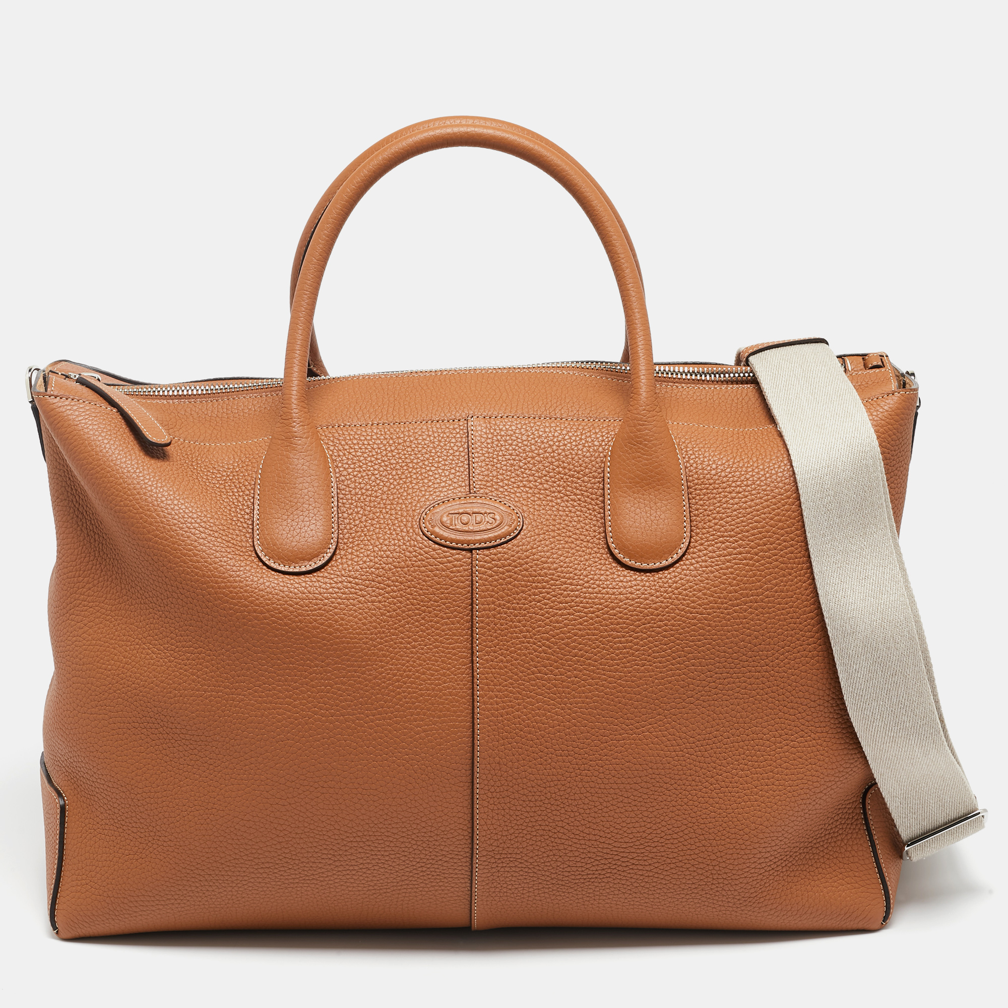 

Tod's Brown Leather Large Di Duffle Bag