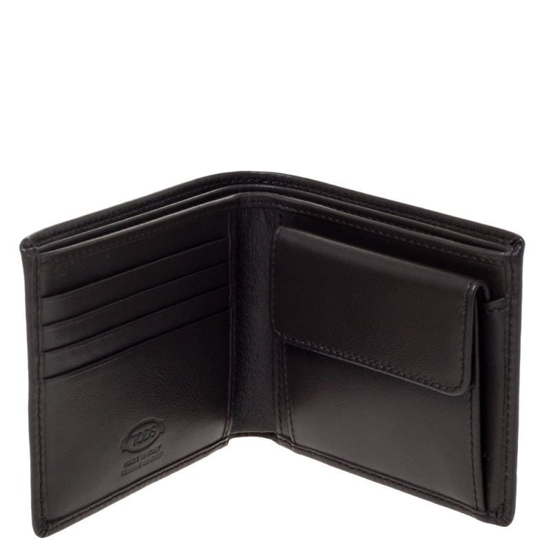 

Tod's Dark Brown Leather Double T Bifold Wallet