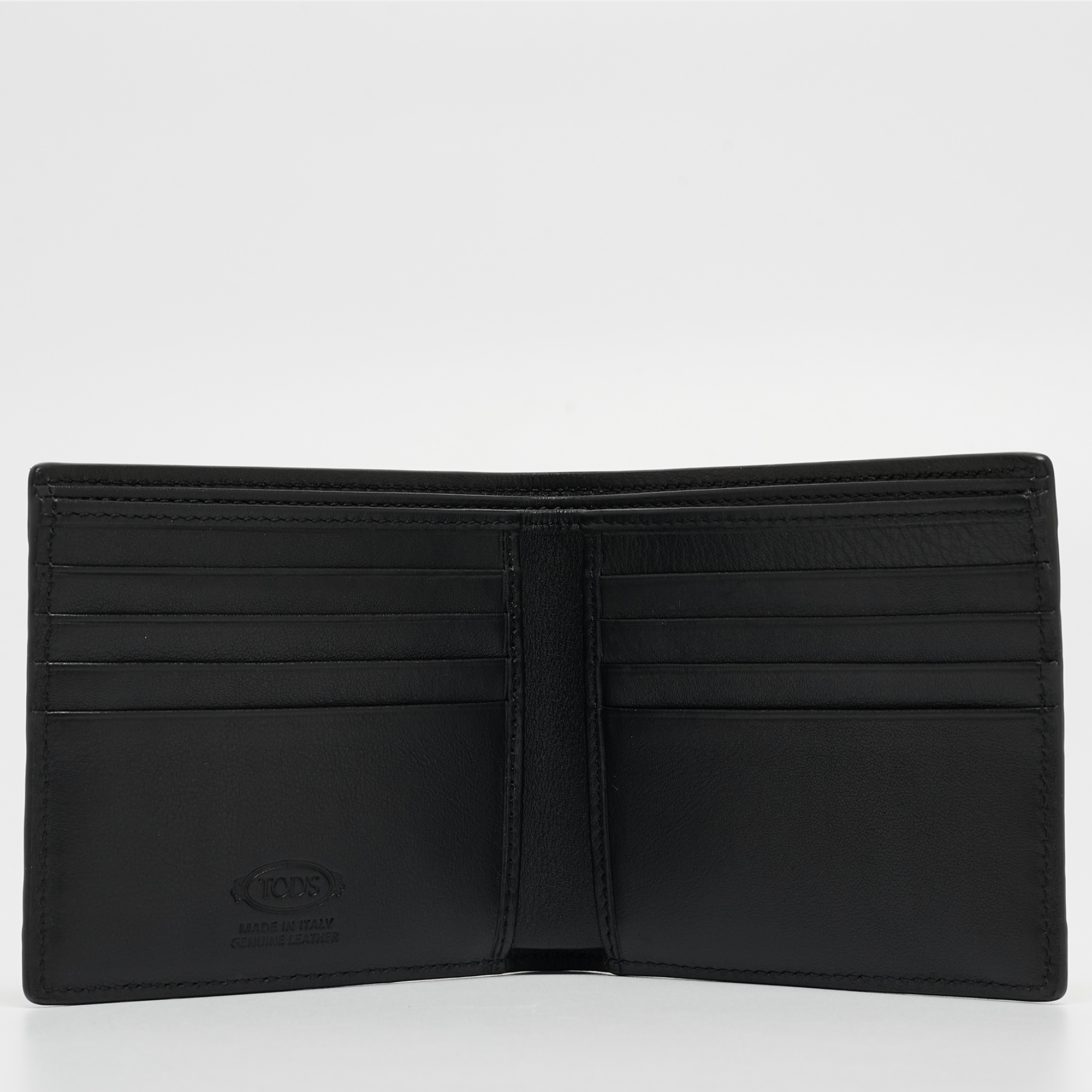 

Tod's Black Croc Embossed and Leather Bifold Wallet