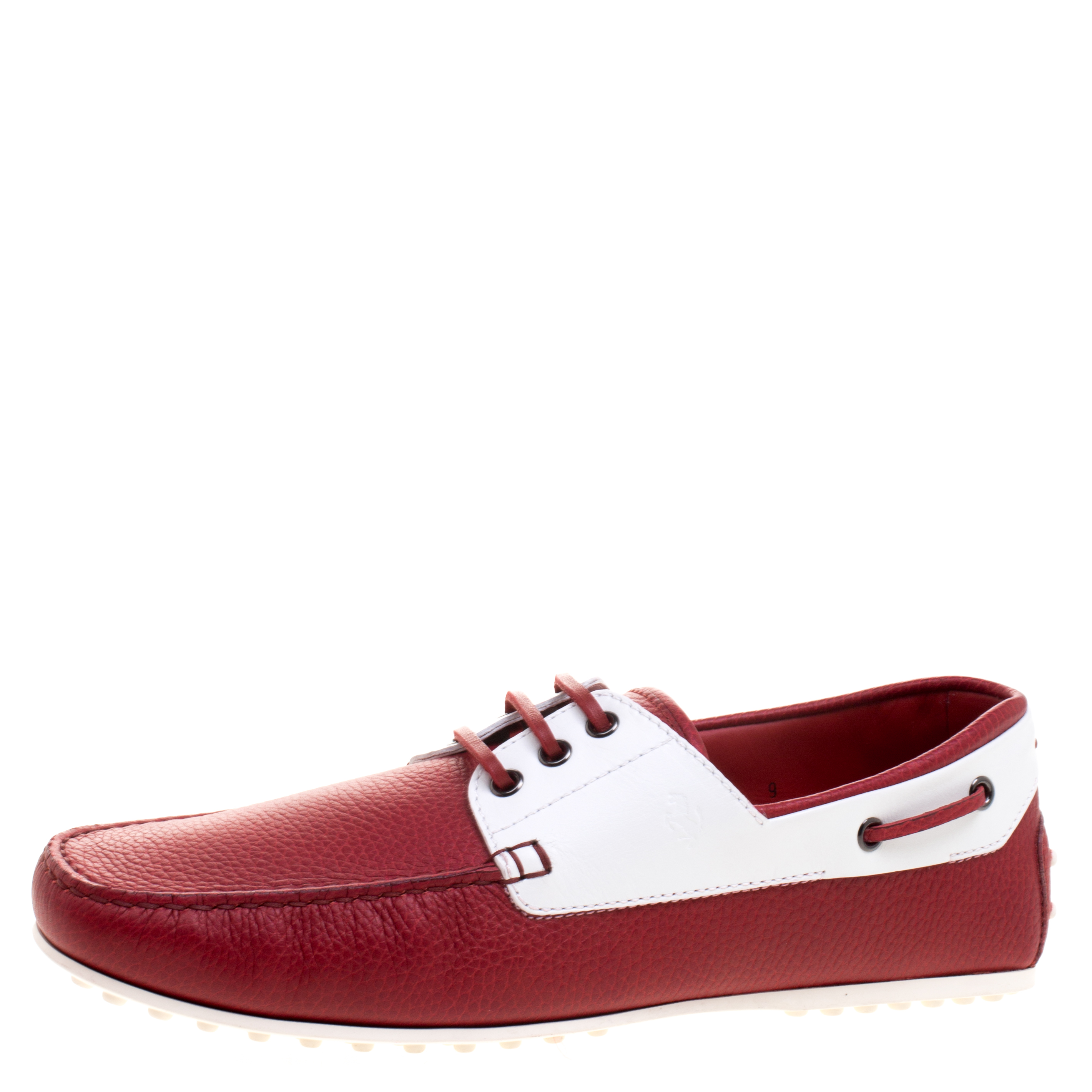 Tod's for Ferrari Two Tone Leather Boat Shoes Size 43 Tod's | TLC