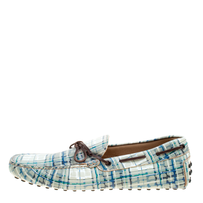 

Tod's Abstract Print Leather Bow Loafers Size, Multicolor