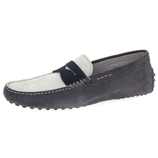 مملوكة مسبقًا Tod's Colorblock Suede Penny Loafers Size 42