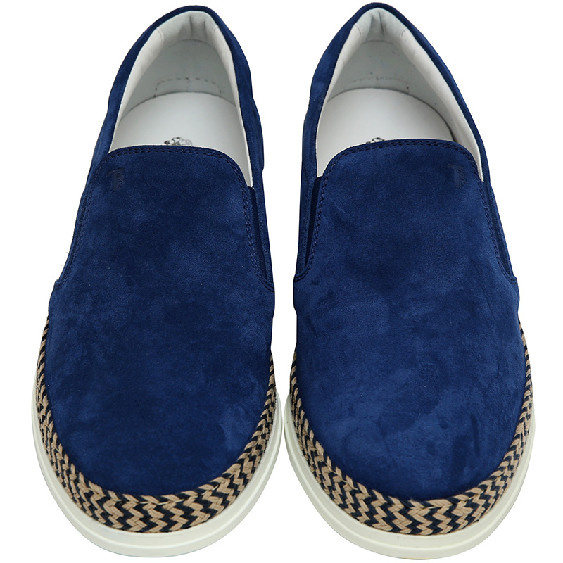 

Tod's Dark Blue Suede Espadrille Sneakers Size