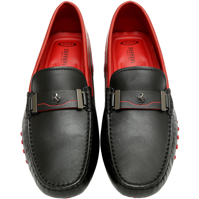 

Tod's For Ferrari Black/Red Leather Loafers Size