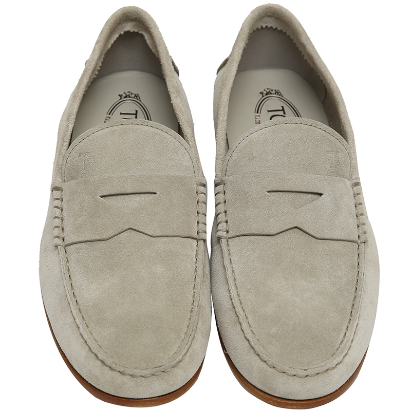 

Tod's Grey Suede Penny Loafers Size