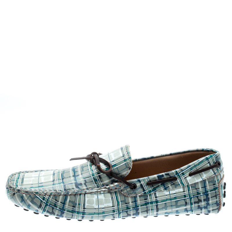 

Tod's Abstract Print Leather Bow Loafers Size, Multicolor
