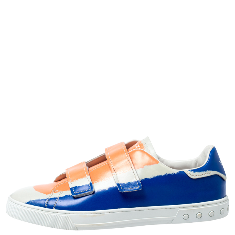 

Tod's Multicolor Leather Velcro Strap Sneakers Size