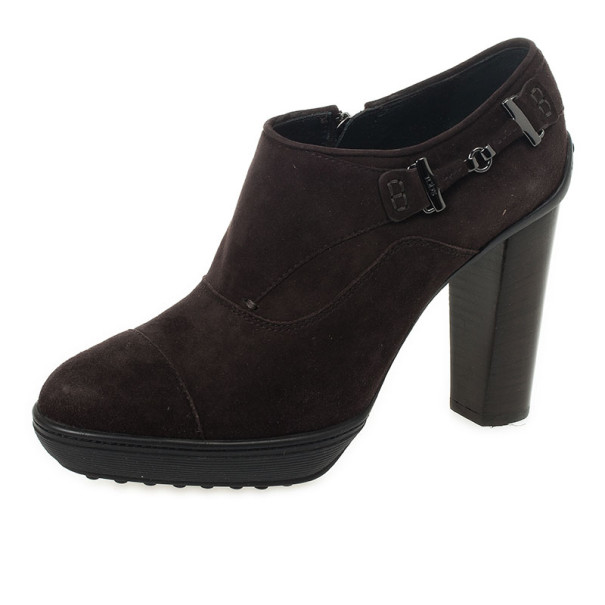Tod's Brown Suede Ankle Boots Size 38