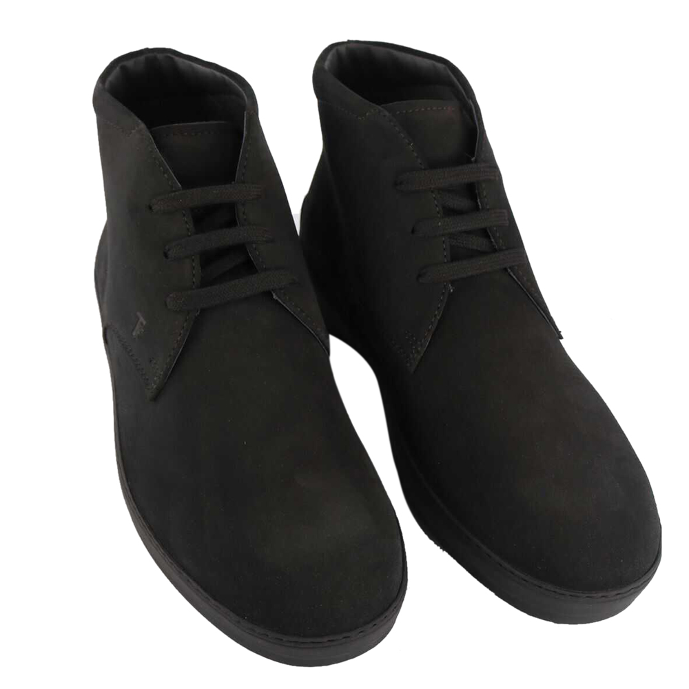

Tod's Black Suede Lace-Up Boots Size EU  US 10