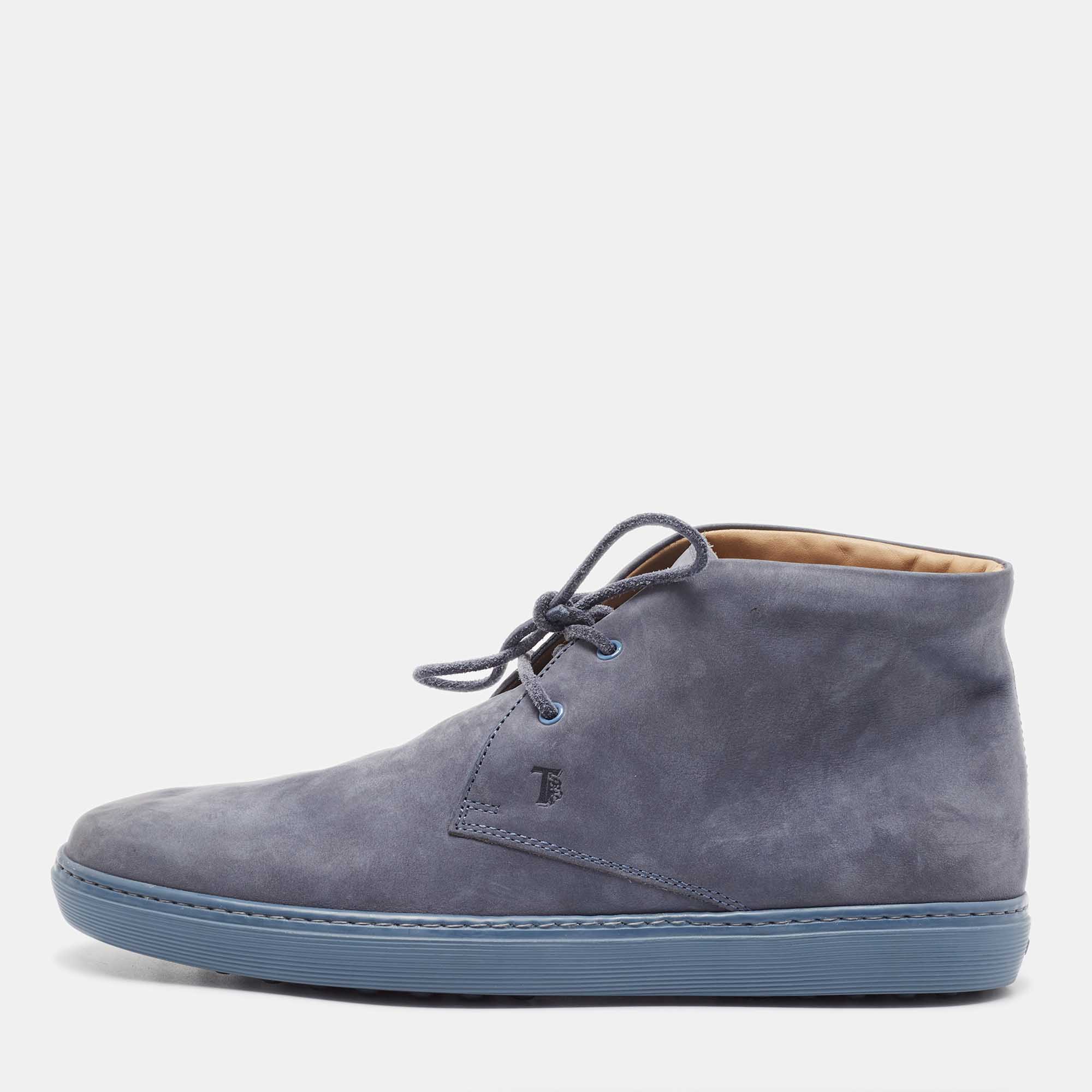 

Tod's Blue Suede Desert Boots Size