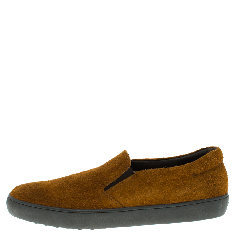 

Tod's Brown Suede Slip On Sneakers Size