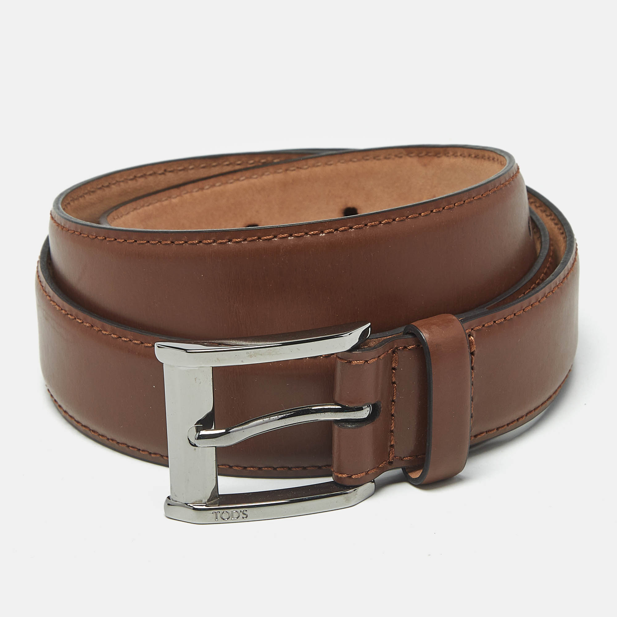 

Tod's  Buckle Belt Brown Leather