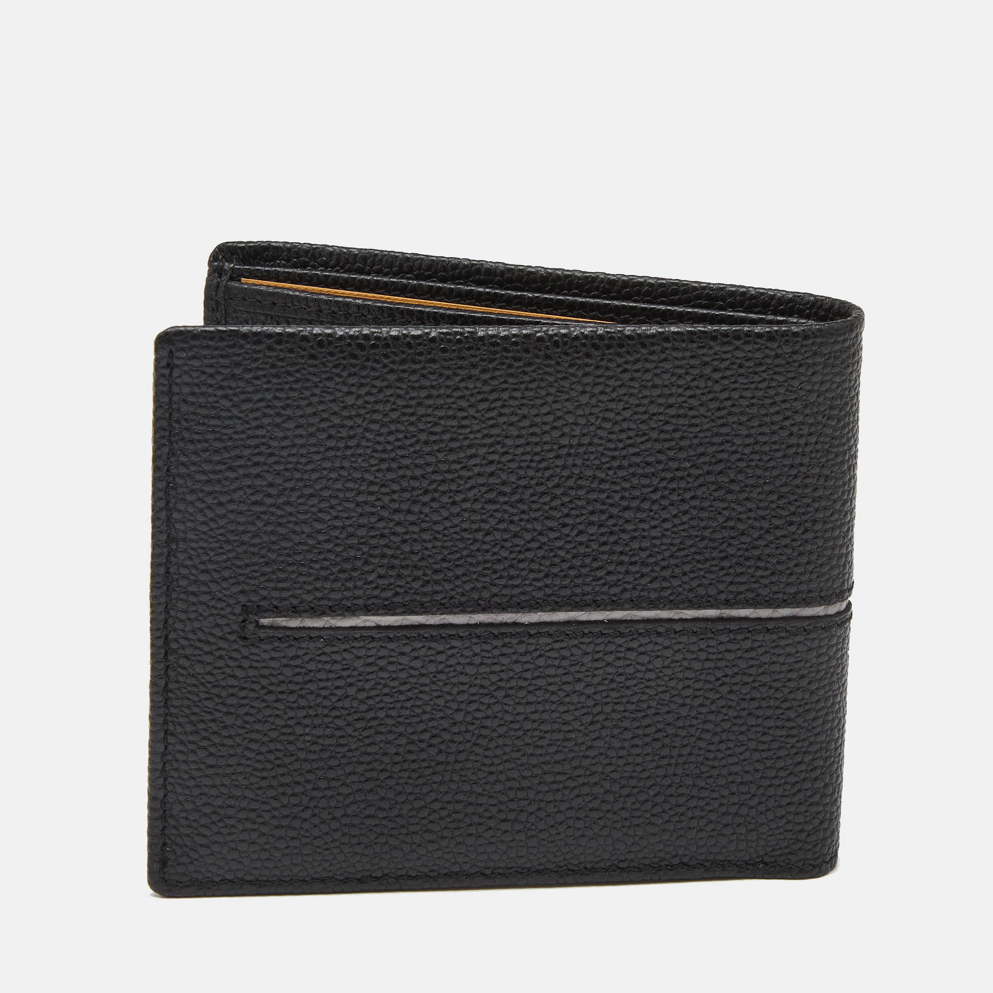 Pre-owned Tod's Black Leather Bifold Compact Wallet