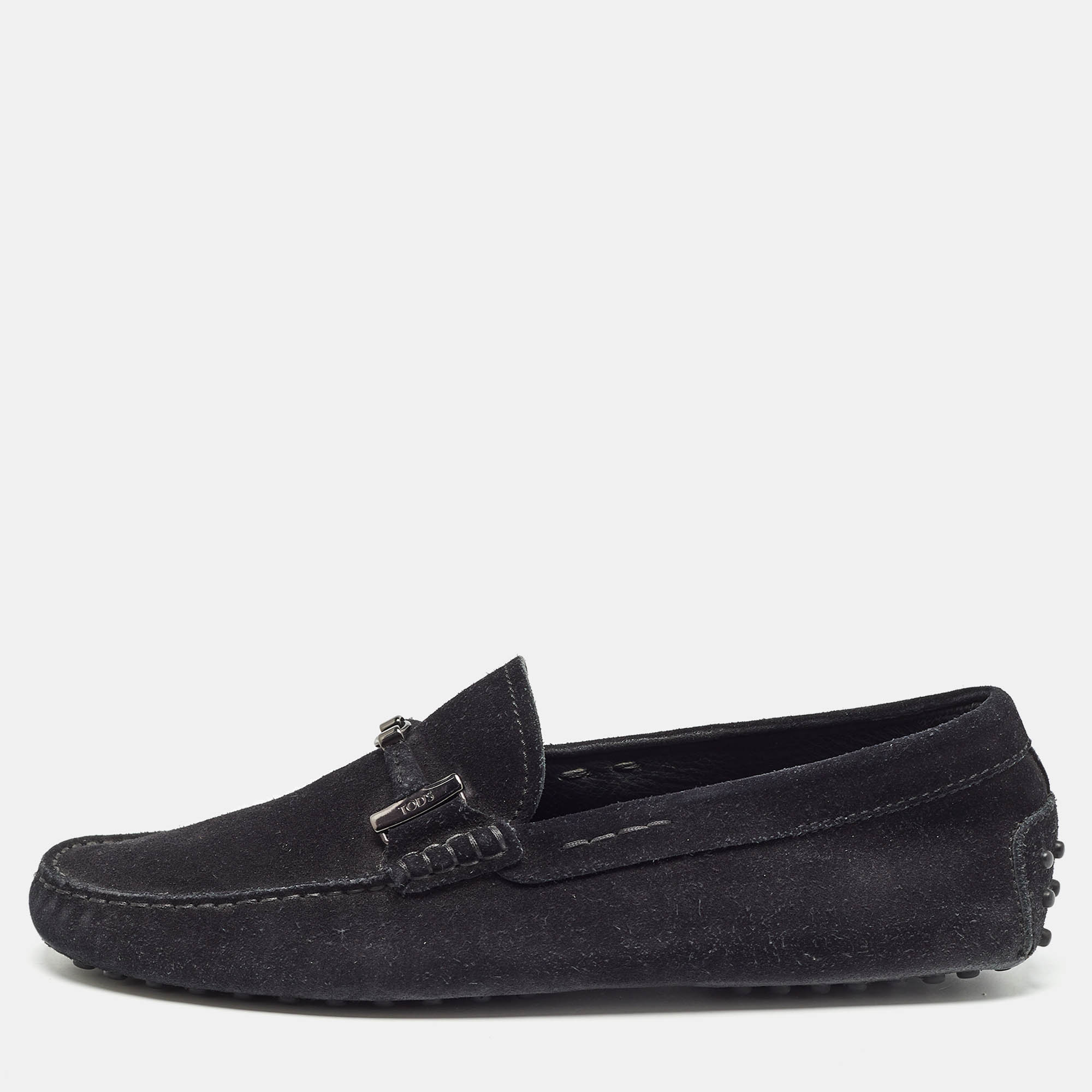

Tod's Black Suede Slip On Loafers Size 42