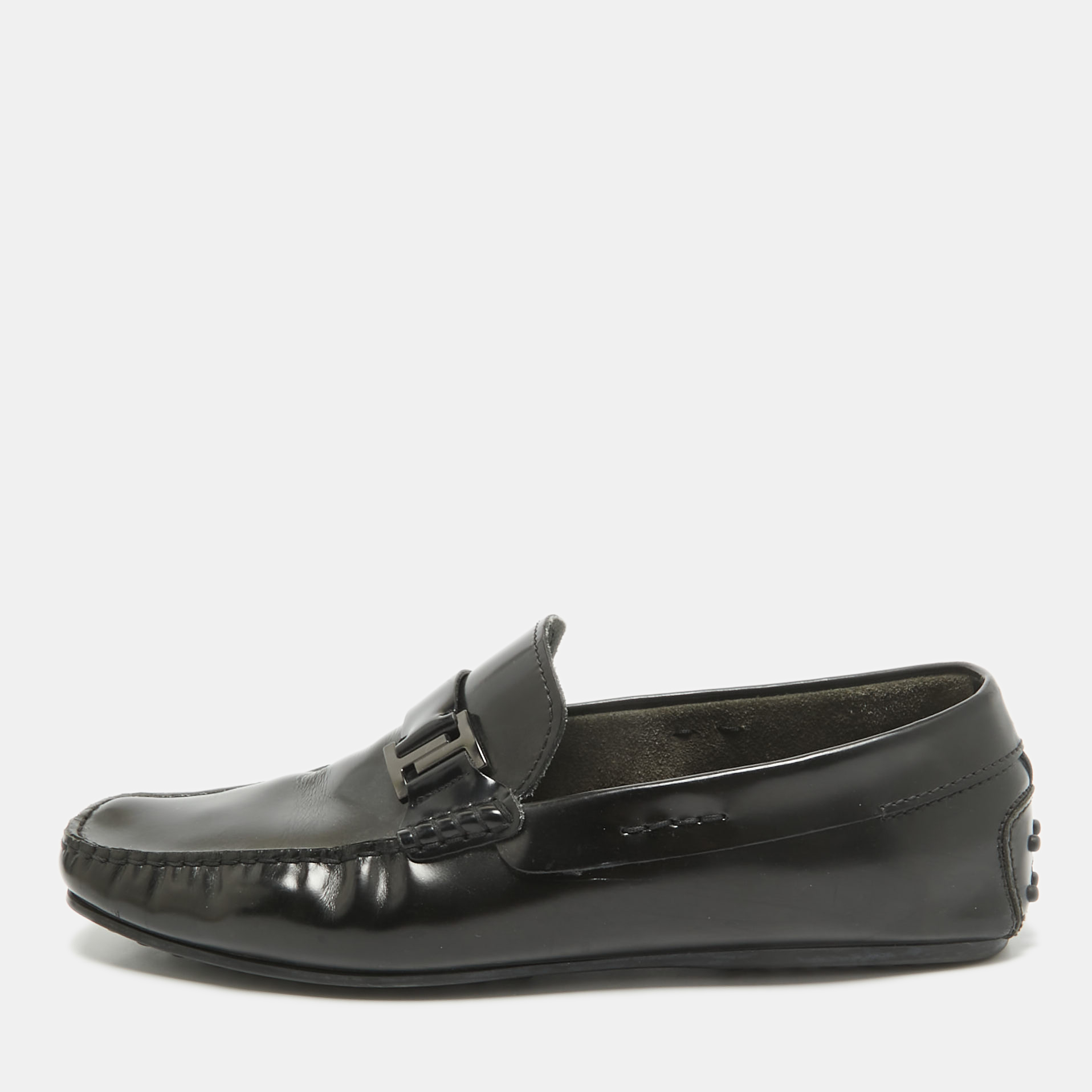 

Tod's Black Leather Slip On Loafers Size 43