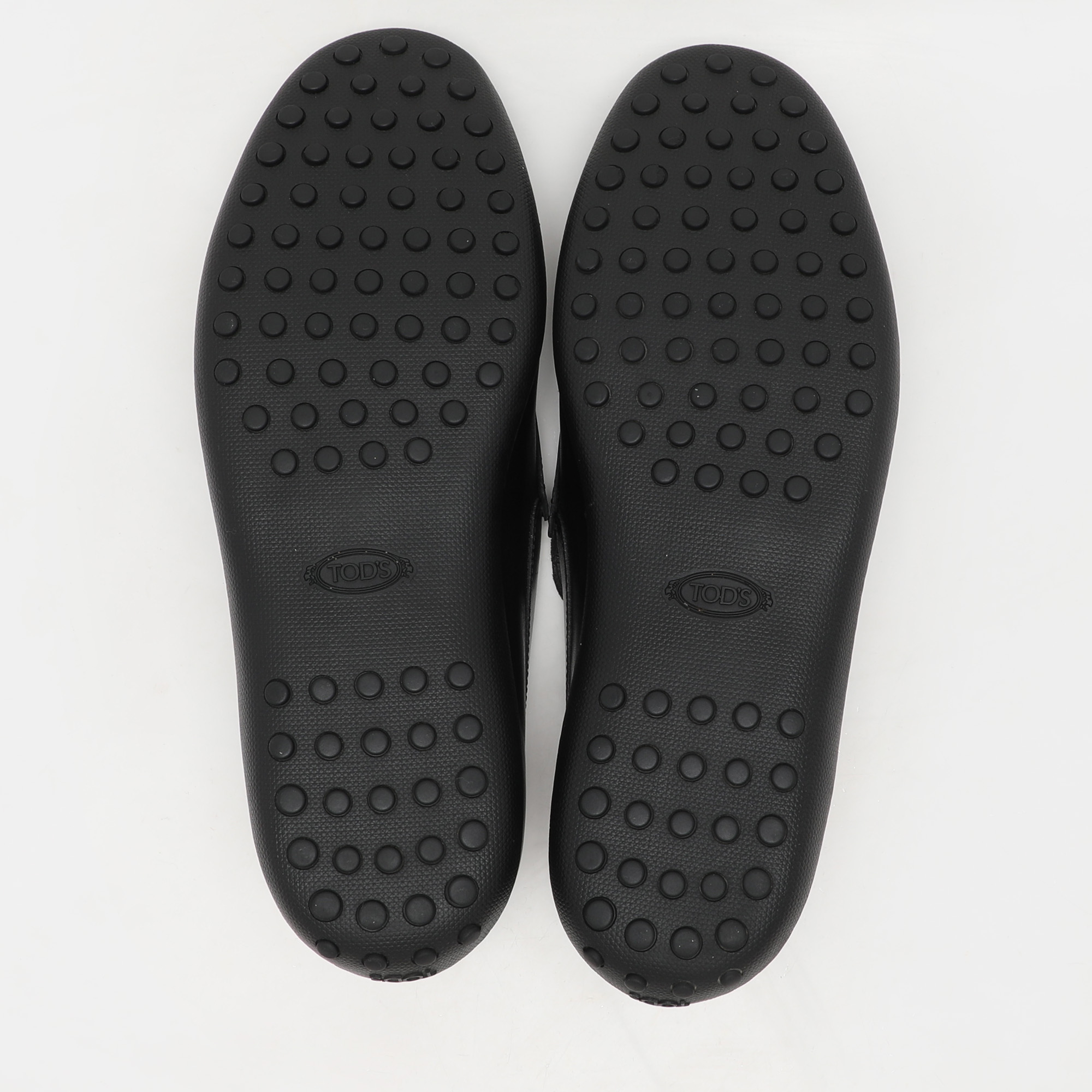 Tod`s Black Leather Driver Loafers Size 44.5 