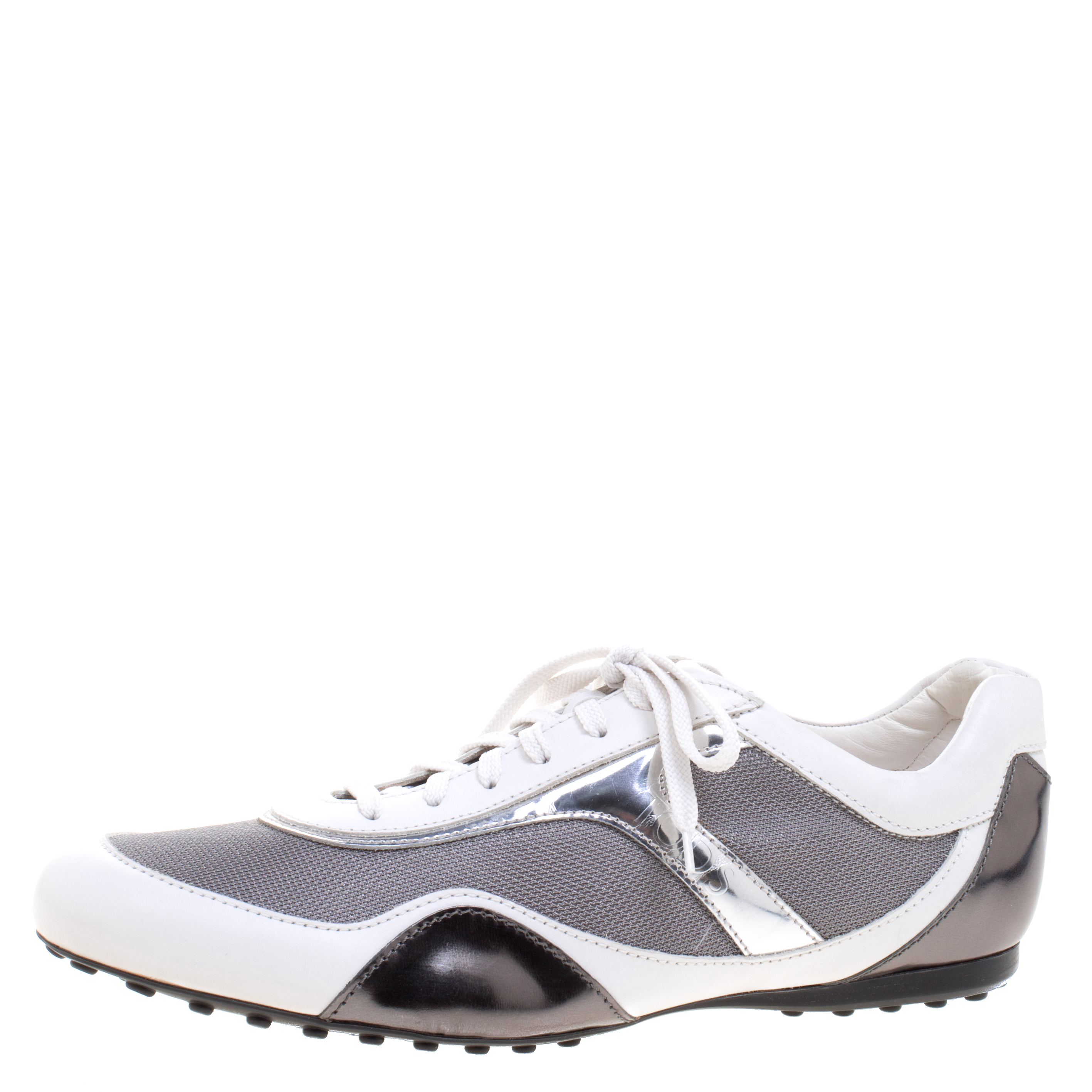 Pre Owned حذاء رياضي تودز شبك وجلد ثلاثي اللون مقاس 45