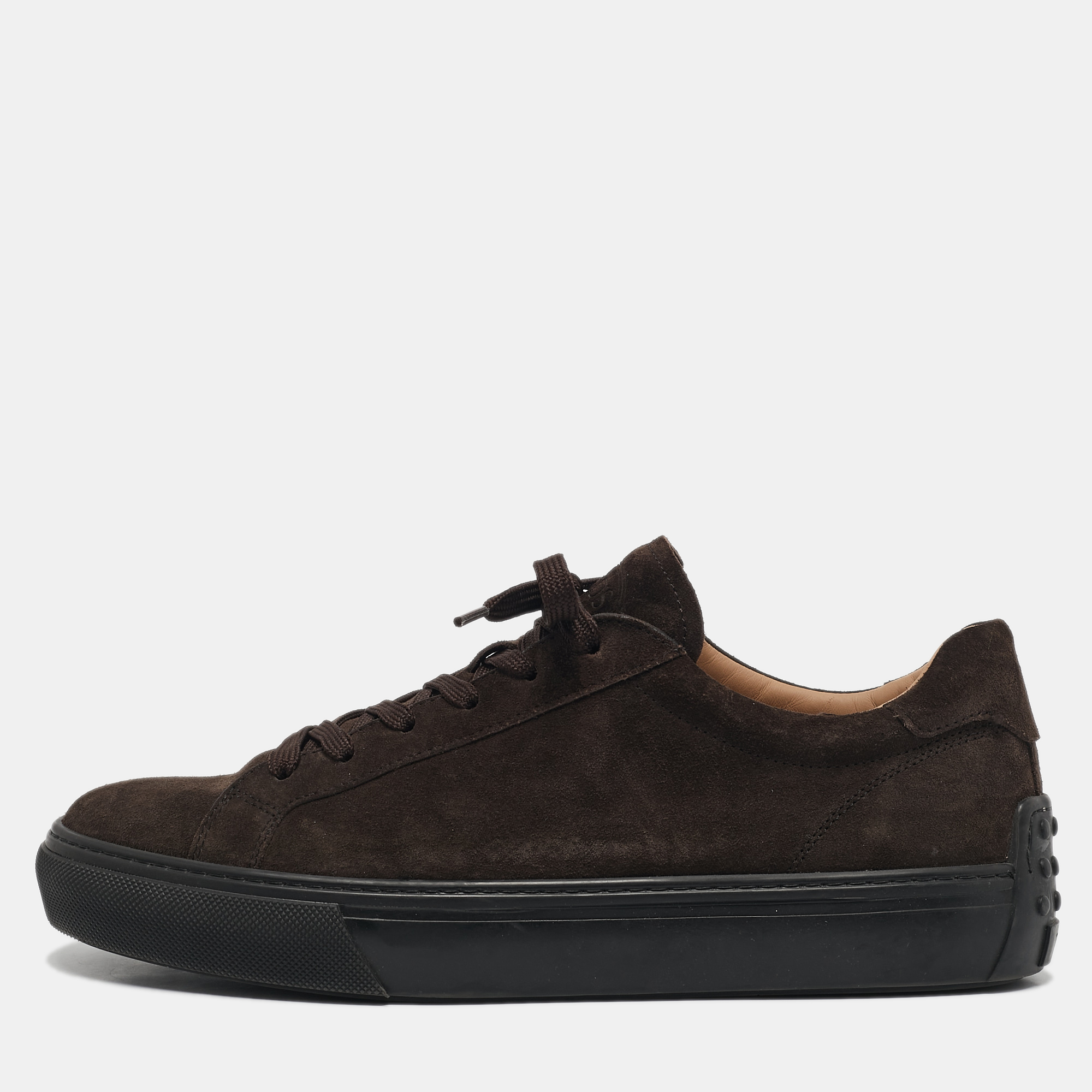 

Tod's Brown Suede Lace Up Sneakers Size 42.5