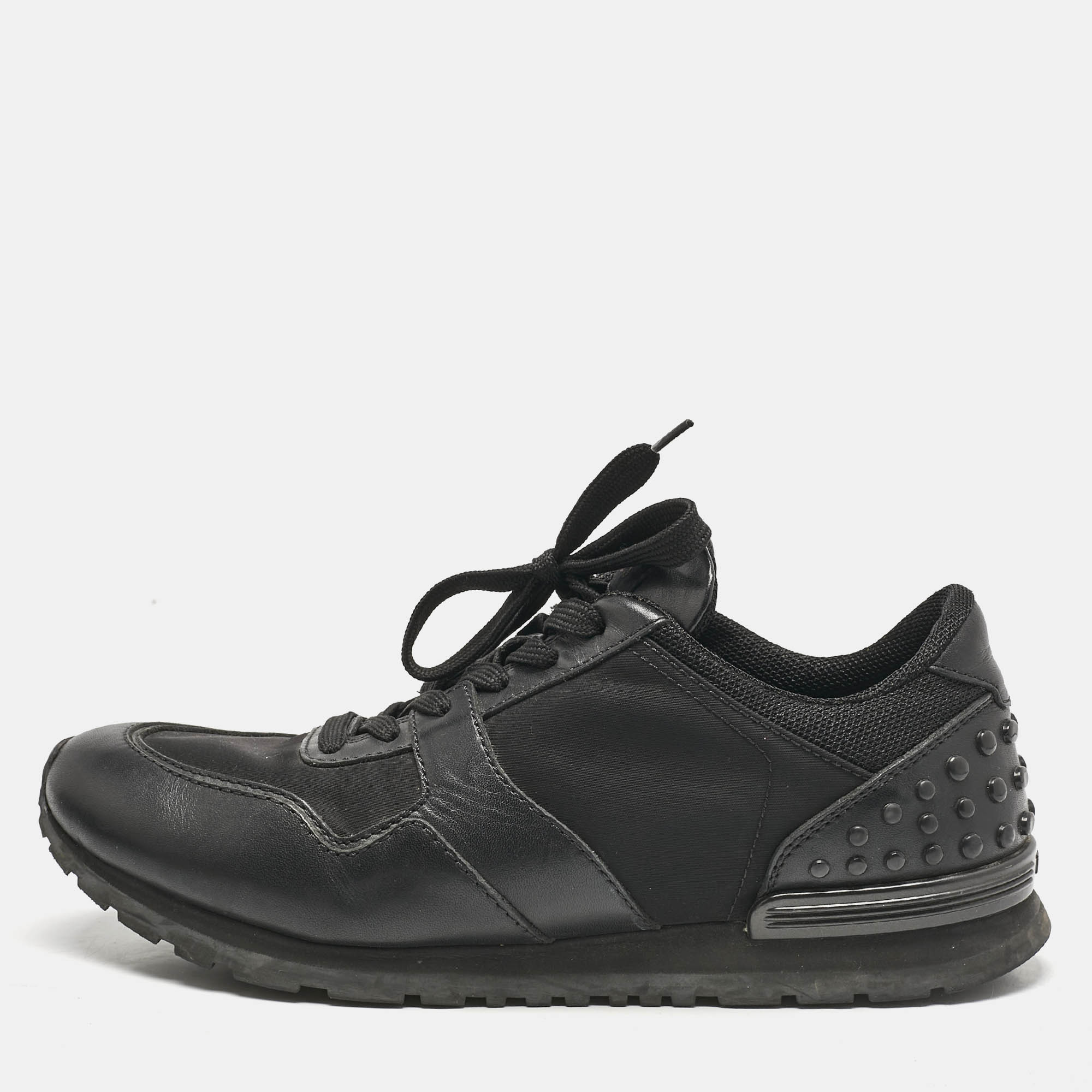 

Tod's Black Nylon, Mesh and Leather Low Top Sneakers Size 41