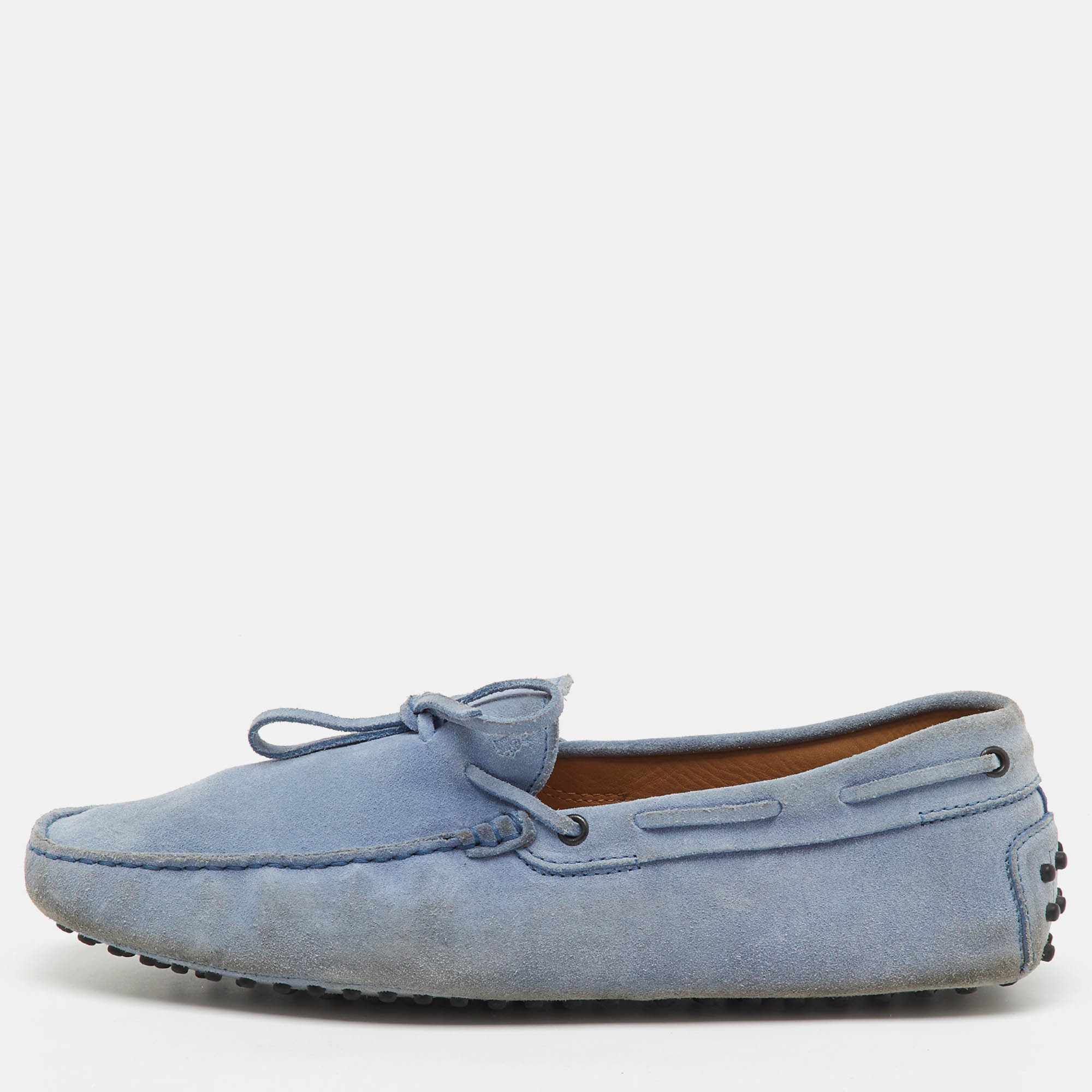 

Tod's Blue Suede Slip On Loafers Size 45