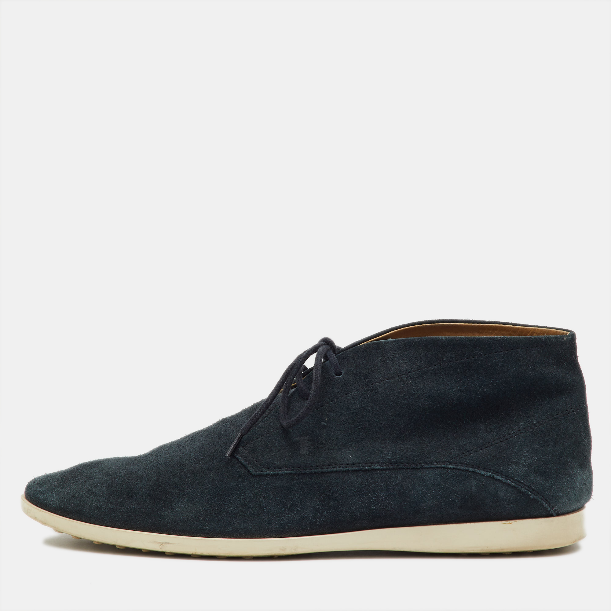 

Tod's Deep Blue Suede Lace Up Ankle Boots Size 42