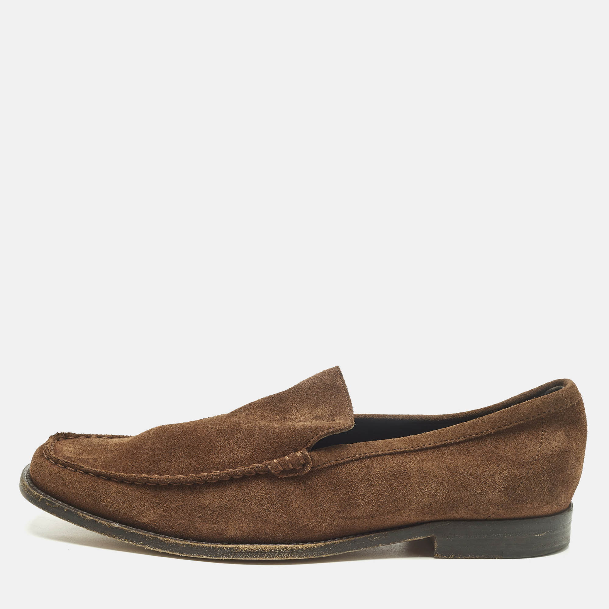 Click to view more detailed imagery on our partner's website Pre-owned Tod's Size 41.5 Brown Suede Penny Loafers