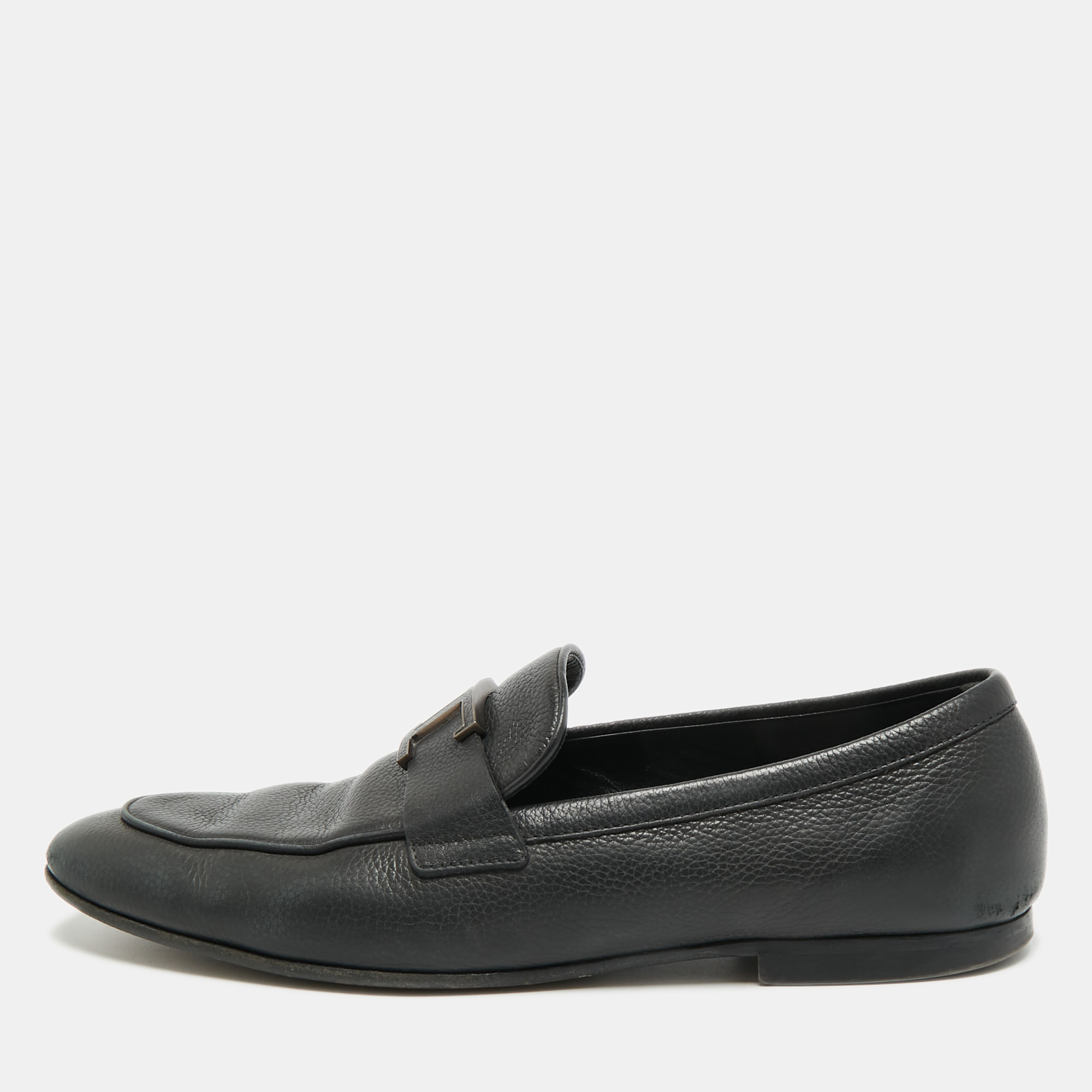 

Tod's T Timeless Size 41.5 Black Leather Loafers