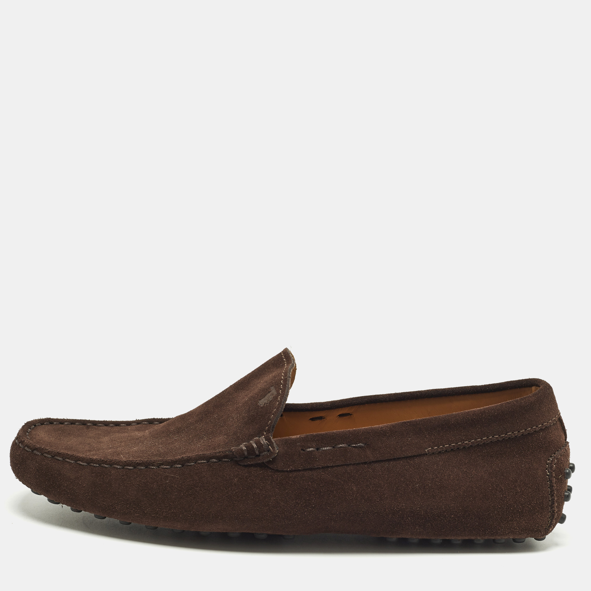 

Tod's City Gommino Size 41 Brown Suede Loafers