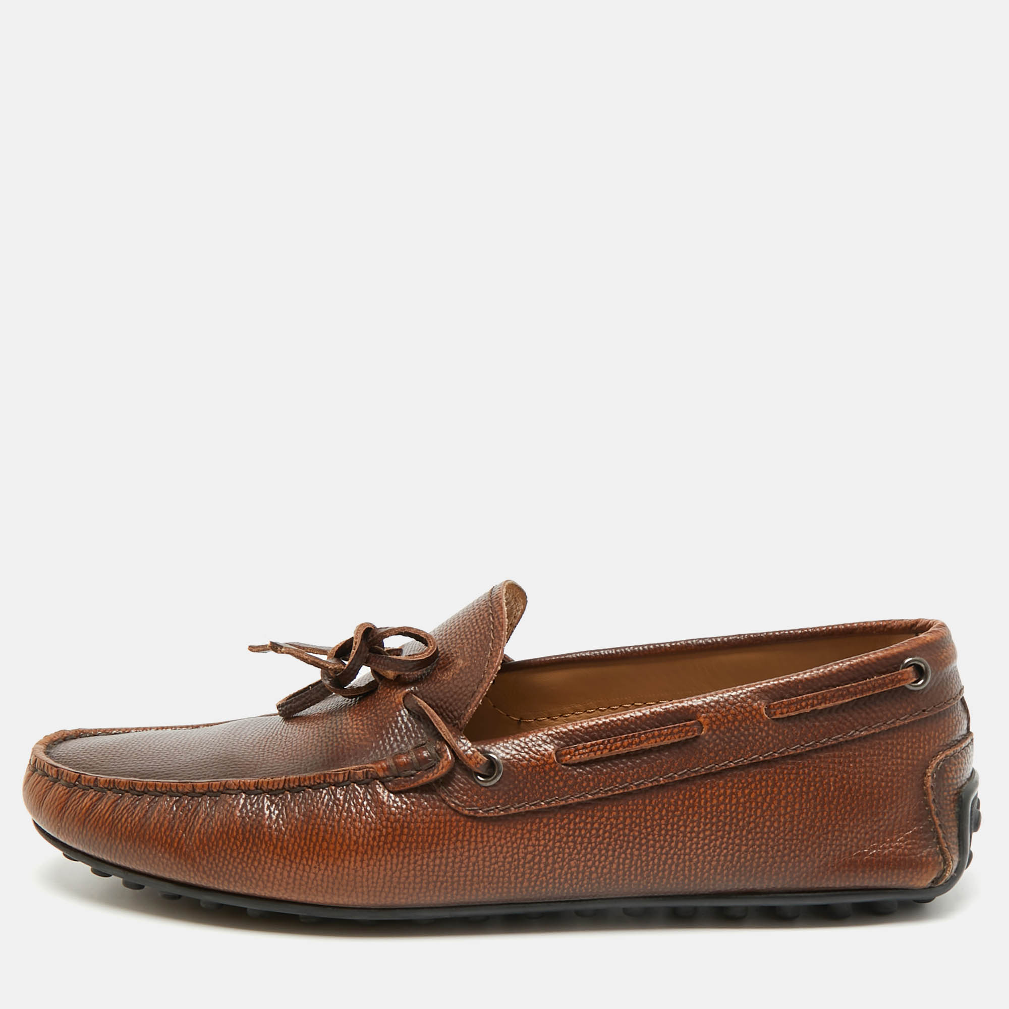 

Tod's Gommino Ciry Size 42 Brown Leather Loafers