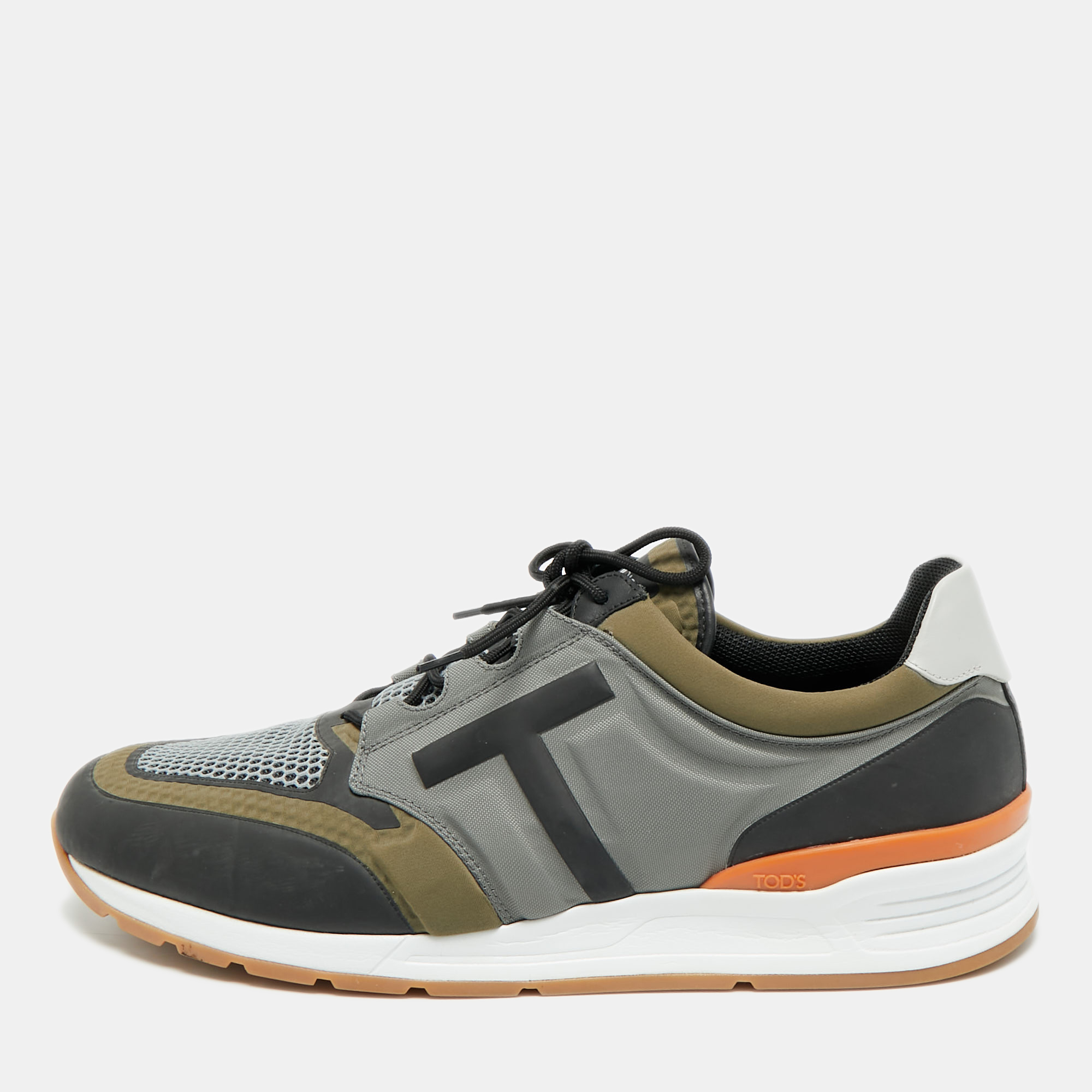 

Tod's Size 47 Multicolor Canvas and Mesh Low Top Sneakers