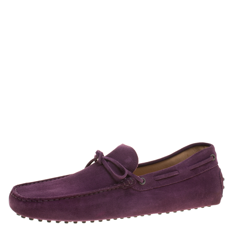 Tod's Purple Suede Bow Loafers Size 45.5 Tod's | TLC